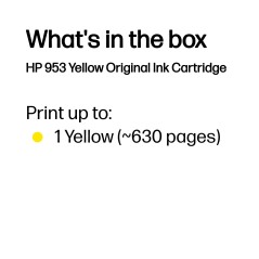 HP 953 Yellow Original Ink Cartridge - High Quality Printing, Exceptional Performance, Perfect for Your Needs!